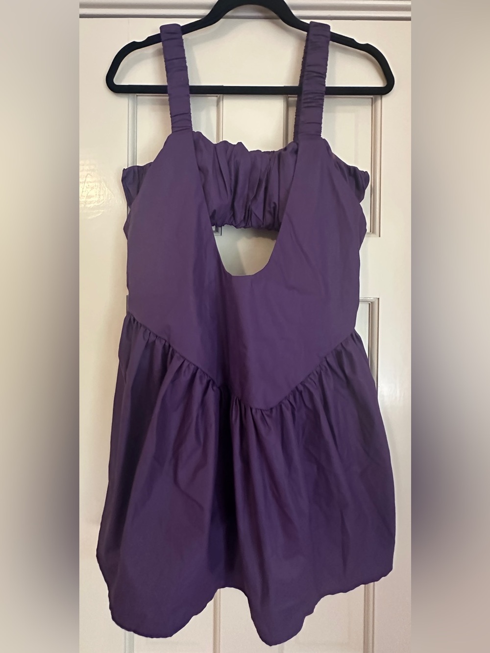 Women’s Purple Sleeveless Ruffle Dress - perfect for gameday, tailgating